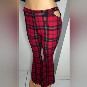 NWT JUSTPOLLY PLAID R/B WIDE LEG PANT CHRISTMAS OUTFIT